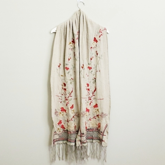 Johnny Was Accessories Johnny Was Biya Floral Embroidered Scarf